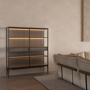 Mobiletto Laterale Decorativo Modulare in Acciaio Inox Moderno, Scaffali Portaoggetti, Tavolo Console per <span class=keywords><strong>Soggiorno</strong></span>, Corridoio, Ingresso - Product Image 2