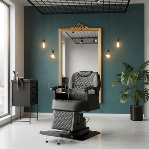 Silla de Barbero Metálica de Diseño Moderno para Uso Comercial en Salón - Product Image 3