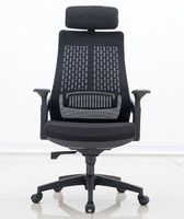 Chaise de bureau exécutive ergonomique moderne en maille, dossier haut, assise en mousse, rotation à 360 degrés, base pivotante réglable en hauteur