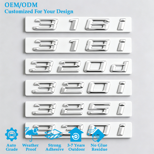 OEM Customized Waterproof Soft Chrome Car logo Stickers Strong Waterproof Adhesion 3D Soft Chrome Emblem