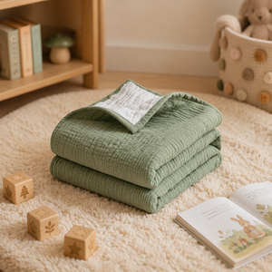 <span class=keywords><strong>Couverture</strong></span> d'emmaillotage en mousseline 100 % coton à 6 couches, double face, respirante, pour nouveau-né et tout-petit, en crêpe de gaze, vente en gros - Product Image 2