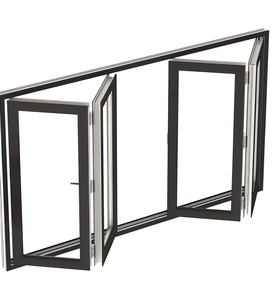 Porte pliante en aluminium résidentielle et commerciale, résistante aux ouragans - Product Image 1