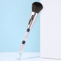 Pinceaux de maquillage de voyage 4 en 1 de luxe en nanofils pour poudre, fard à joues, fard à paupières et eye-liner