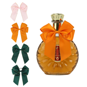 Midi Tùy Chỉnh Rượu Vang Chai Nước Hoa Quà Tặng Gói Bow Pre-Tie Satin Ribbon Bow Với Vòng Đàn Hồi - Product Image 4