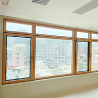 Fenêtre à battant DEMEA en bois recouvert d'aluminium de haute qualité pour villa, moderne, à rupture de pont thermique, double vitrage, ouverture manuelle, écoénergétique