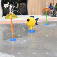 Aires de jeux aquatiques commerciales : Jouets interactifs pour enfants avec seau d'eau basculant, fontaines en forme d'animaux mignons, équipement de parc aquatique