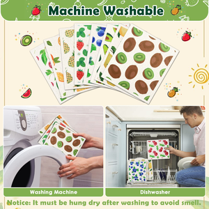 Chiffon à vaisselle en coton de cellulose réutilisable, écologique, design personnalisé, imprimé, chiffon à vaisselle suédois, pour la cuisine et la salle à manger - Product Image 4