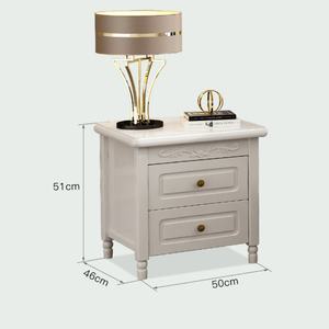 Lit moderne en bois massif taille King/Queen, table de chevet, mobilier de chambre à coucher, style simple pour jeunes, populaire - Product Image 5