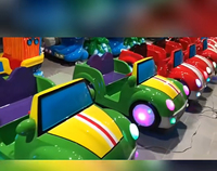 Machine de jeu vidéo anglaise en plastique d'intérieur à pièces avec 2 sièges Kiddie Ride