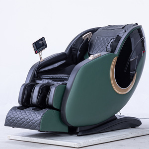 Massage Chair Home Luxury <b>Space</b> Capsule SL Rail 2D Robotic Hand Massage Dark Green And <b>Light</b> Gray - Product Image 1