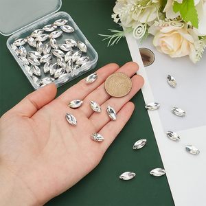MAYJOYDIY Pcs Sew On Horse Eyes <b>Crystal</b> Rhinestone Inch <b>Crystal</b> Flatback Glass Rhinestone Faceted Gems With Silver Claw Sewing F - Product Image 3