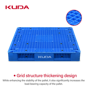 KUDA 1111B-WGSM 스택형 양면 플라스틱 팔레트 창고용 중량 팔레트 1100x1100x150mm - Product Image 4
