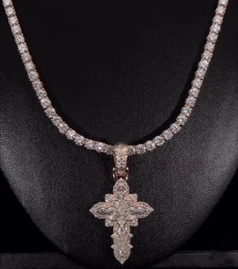 สร้อยคอประดับเพชรมอยส์ซอไนต์แวววาวแวววาวไร้กาลเวลาดีไซน์ทันสมัยเหมาะสำหรับโอกาสที่ไม่เป็นทางการหรือเป็นทางการ - Product Image 4