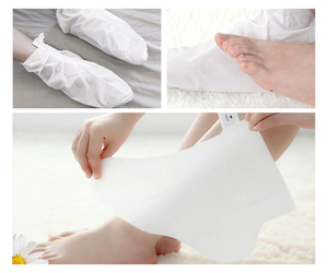 Calcetines Mascarilla Veganos OEM para el Cuidado de los Pies, Sin Desprendimiento, Hidratantes con Urea, Miel, Aceite de Argán y Ácido Hialurónico - Product Image 3