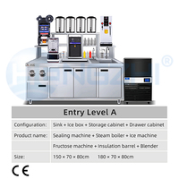 HENGZHI Machine à thé à bulles de haute qualité en acier inoxydable 304, ensemble complet, table de travail, comptoir de bar à thé à bulles à vendre