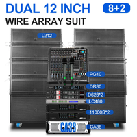 Enceintes Line Array passives professionnelles L212 pour scène, 1800W, système audio haute puissance, boîtier métallique, écologiques