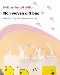 Sac fourre-tout réutilisable non tissé Smiley Face sacoche cadeau <span class=keywords><strong>de</strong></span> sérigraphie - Product Image 2