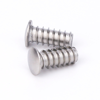 Stainless Steel Round Head Flat Tail Self Tapping Screws, Metric Pan Head Self-drilling Fasteners for Sheet Metal
