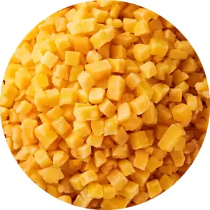 Wanda Foods schnell gefrierene hochwertige gelbe pfirsichwürfel großhandel gefrorene gelbe pfirsichwürfel
