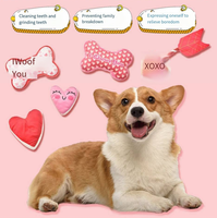 Jouets en peluche pour chiens et chats JXANRY pour la Saint-Valentin et jouets sonores - Durables, faciles à mâcher, design classique