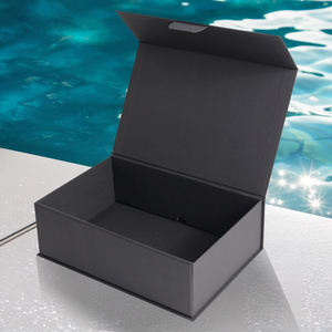 Coffrets cadeaux pliants de luxe à stratification magnétique Emballage personnalisé en papier kraft noir pour hommes pour coffrets cadeaux calendrier de l'<span class=keywords><strong>avent</strong></span> - Product Image 1