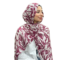 Hijab numérique imprimé en modal léger et respirant pour femme musulmane, châle long pour le quotidien, le sport et les voyages