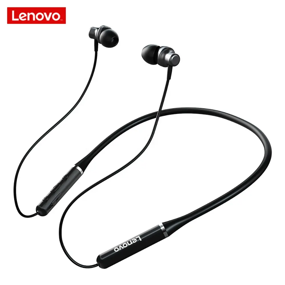 Lenovo-écouteurs sans fil Bluetooth HE05 bandeau magnétique, casque d'écoute, oreillettes de Sport, étanches, IPX5, originale, nouvelle collection