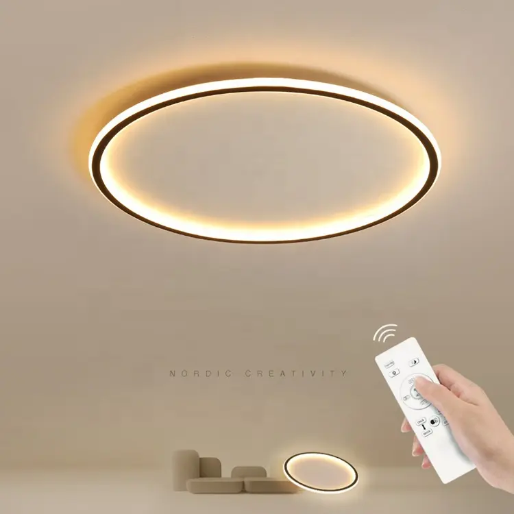Round Ceiling Light Modern Simple LED Luminous Lamps Decorative Bedroom Light