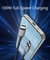Kabel Data USB C PD Tipe-C 100W Berkualitas Tinggi Grosir, Pengisian Daya Super Cepat 5A, Kabel Kepang 480Mbps untuk Komputer IOS, Bersertifikasi CE/FCC/RoHS