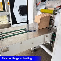 Machine automatique de fabrication de sacs en papier kraft recyclé pour sandwichs, pain, croissants, emballages alimentaires, machine de fabrication de sacs en papier à fond en V de petite taille