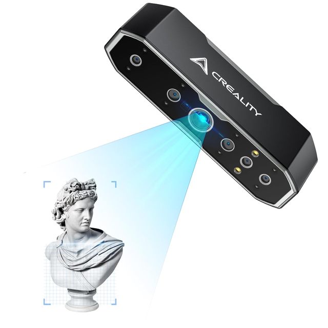 CR-Scan Otter 3D Scanner for 3D Printing Reverse Engineering, Handheld Scanner with 0.02mm Accuracy up to 20FPS Scanning Speed