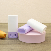 Haute qualité 15g couleur personnalisée vide déodorant conteneur ovale en plastique déodorant bâton conteneur