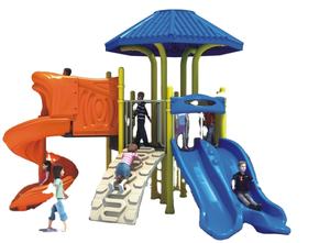 LLDPE pequeño equipo de juegos al aire libre con toboganes y <span class=keywords><strong>Bongo</strong></span> para que los niños jueguen en el restaurante - Product Image 6