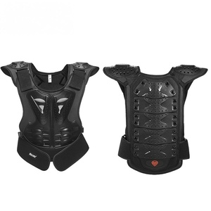 Gilet de protection respirant en maille pour moto, pour hommes et enfants, avec protections rigides, bretelles réglables, manches longues, taille XL - Product Image 2