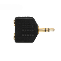 Berlapis Emas 3.5Mm Plug untuk Perempuan Jack Headphone Splitter 1 Ke 2 Stereo Dual Track 3.5 Audio Adaptor