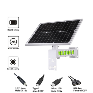 Système d'alimentation solaire extérieur 40W avec batterie Li 20Ah 222Wh DC12V 5V pour caméra ICam365 V380 Pro <span class=keywords><strong>CamHi</strong></span> Pro Heden VisionCam - Product Image 3