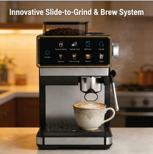 Machine à café intelligente professionnelle programmable 20 bars, système de mouture intégré, machine à expresso, mousseur à lait, en acier inoxydable, pour la maison, Inno - Product Image 3