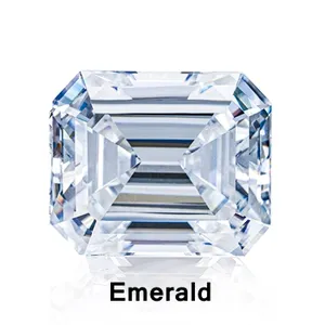 Bán buôn giá Tổng Hợp Kim Cương lỏng D màu trắng moissanite Emerald cắt cho chiếc nhẫn