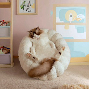 Grenz überschreitende neue Haustier produkte Vertikales Plüsch-rundes Haustier bett Weiches bequemes Hunde bett Wasch bare Matte Warmes Haustier kissen - Product Image 2