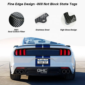 Grosir pemegang pelat nomor kustom bingkai plat nomor ukuran USA serat karbon hitam - Product Image 5