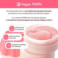 Masque Hydrogel au Collagène PDRN de Saumon Marque Privée pour Réduire les Poches et les Cernes, Patchs Oculaires en Gel Rose et Or