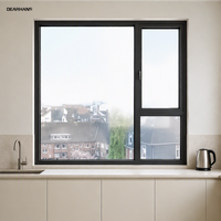 Jendela Casement Sistem Aluminium Berkinerja Tinggi, Thermal Break Multi-Seal, Jendela Casement dengan Layar dan Batang Anti Benturan