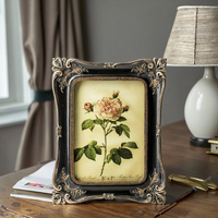 Bingkai Foto Resin Vintage Berkualitas Tinggi 5x7 Cetak Letterpress untuk Meja/Dinding Dekorasi Rumah Retro