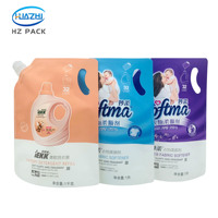 Sachet Doypack en plastique réutilisable à haute barrière avec impression personnalisée et bec verseur pour liquide de lavage, détergent lessive et savon pour les mains