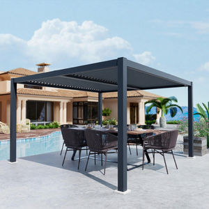 Fabricant de source Pavillon de jardin extérieur de luxe Pavillon de terrasse Pavillon de toit Pavillon bioclimatique en alliage d'aluminium - Product Image 3