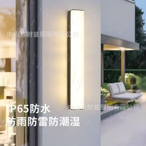 Applique murale extérieure longue et minimaliste moderne, étanche IP65, LED, pour villa, balcon, jardin, cour. - Product Image 1