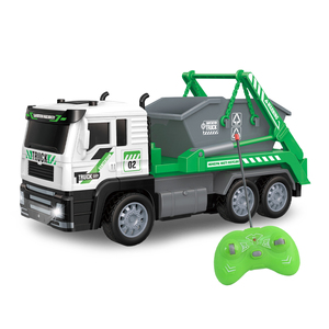Iluminado 4 canales ciudad saneamiento limpieza plástico modelo coche Kit 1:24 camión <span class=keywords><strong>de</strong></span> <span class=keywords><strong>basura</strong></span> juguetes para niños con <span class=keywords><strong>Control</strong></span> <span class=keywords><strong>remoto</strong></span> - Product Image 1