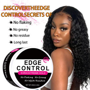 Huile de ricin noire professionnelle anti-frisottis pour le coiffage des cheveux, meilleure tenue des bords pour les cheveux de type 4c - Product Image 3