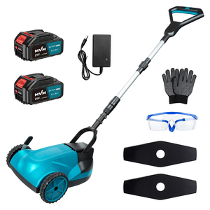 Débroussailleuse sans fil 2 temps en acier inoxydable, alimentée par <span class=keywords><strong>batterie</strong></span> 21V 3.0Ah, avec alimentation automatique du fil, bordureuse de pelouse, anti-vibration, DIY, OEM - Product Image 1