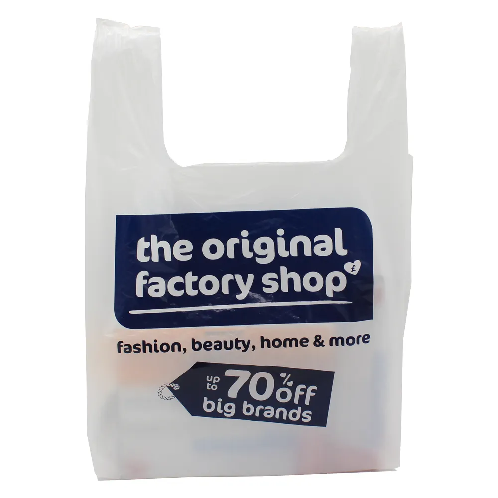 plastic t-shirt Bag with logo printing